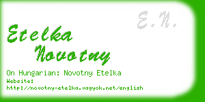 etelka novotny business card